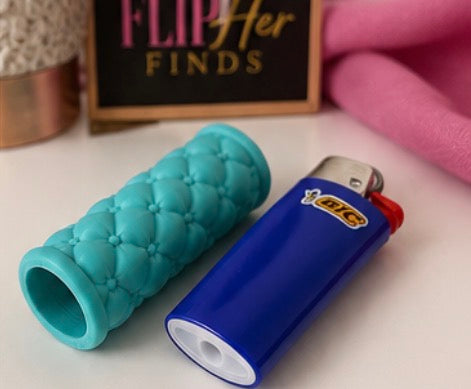 Puffy Lighter Sleeve Keychain | 3D Printed Quilted Bic Lighter Cover