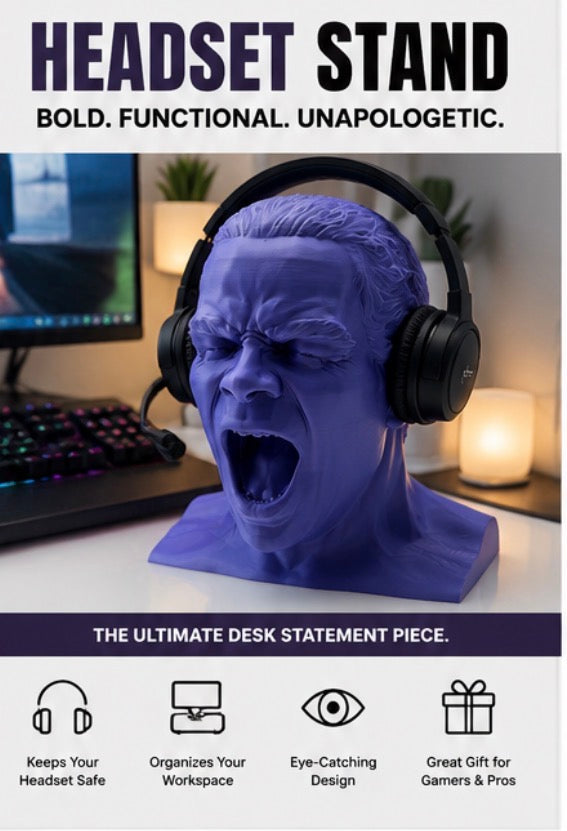 The Scream Head Headset Stand